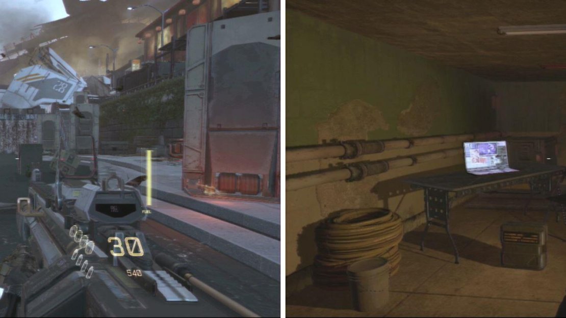 Head under the waterfall to get the intel, right before the ending of the mission.