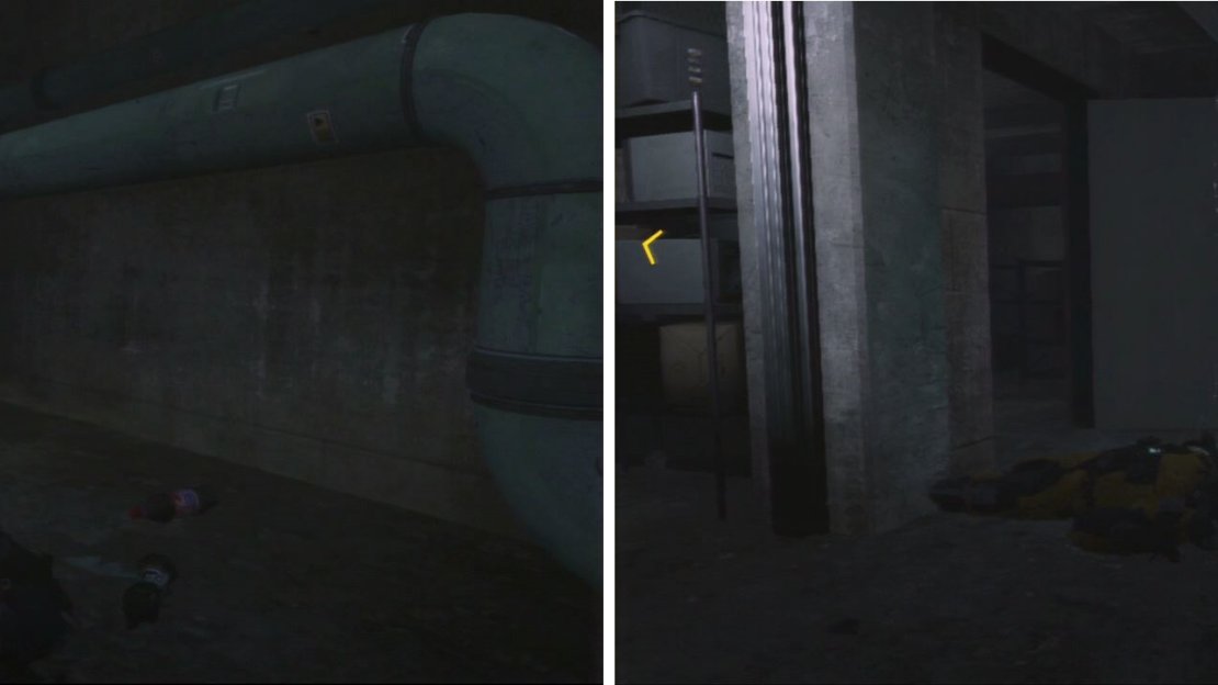 As you separate from Gideon and killing the first soldier, look to you left (dead end).