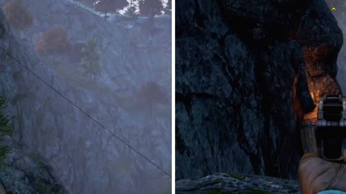 If sided with Amita, shoot the spot pictured to dislodge the giant boulder and block the road leading to the temple.