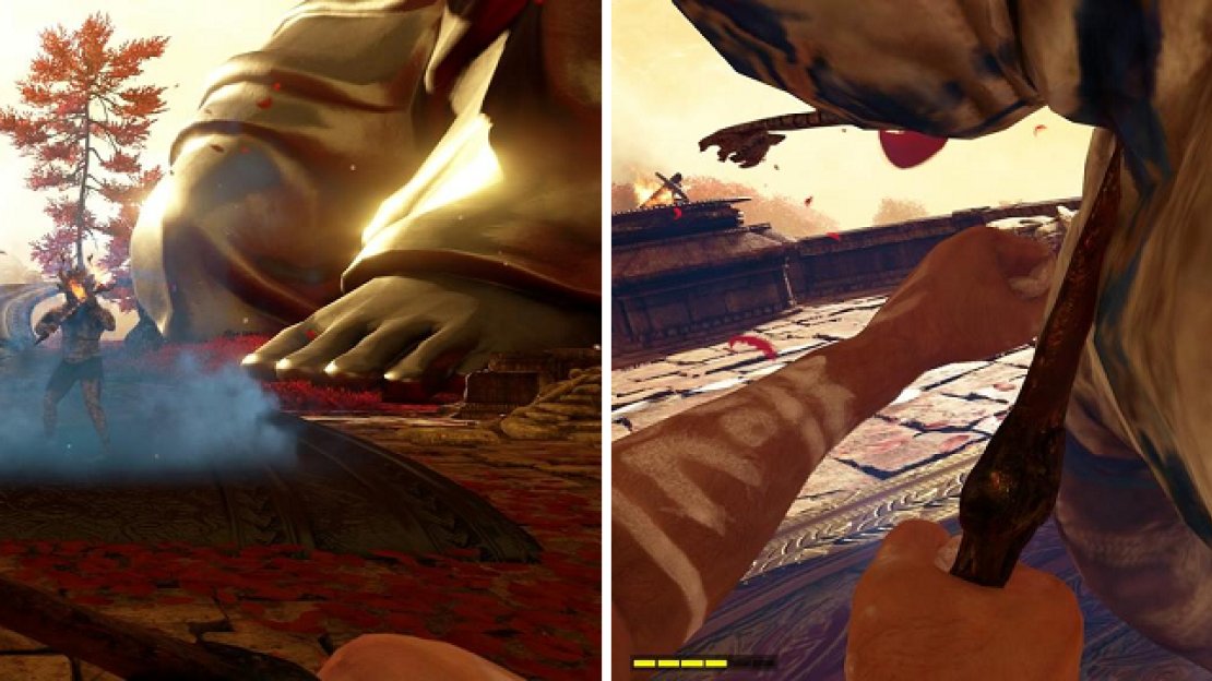 Sending the tiger after the Scorcher will distract it, allowing you to perform a Takedown from behind.