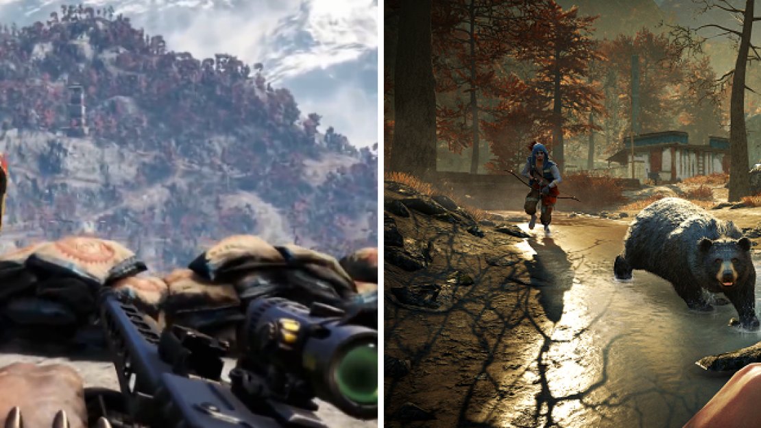 Heavies (left) are still one of the more dangerous enemies in the game, but Hunters (right) are also extremely dangerous.