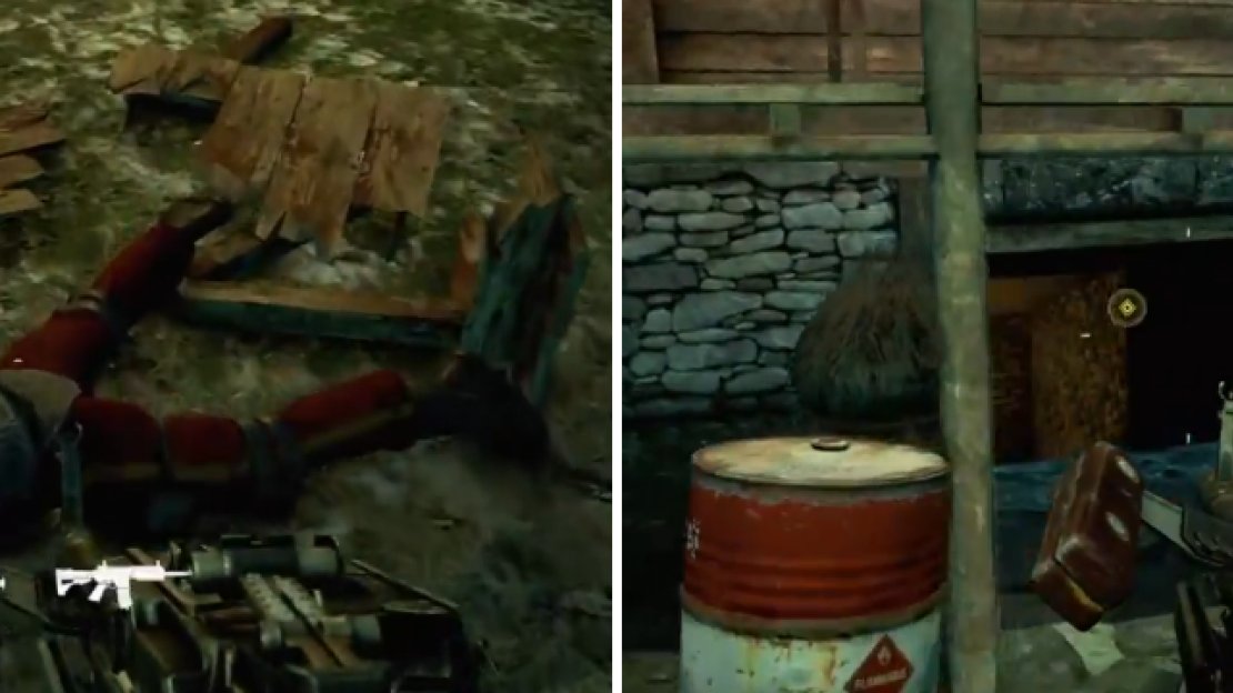 Loot the smuggler as always to find the key to get into the vault, which is slightly hidden under the porch this time.