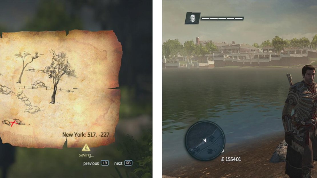 Go to the co-ordinates on the map (left) and find the location drawn (right) to find a dig spot.