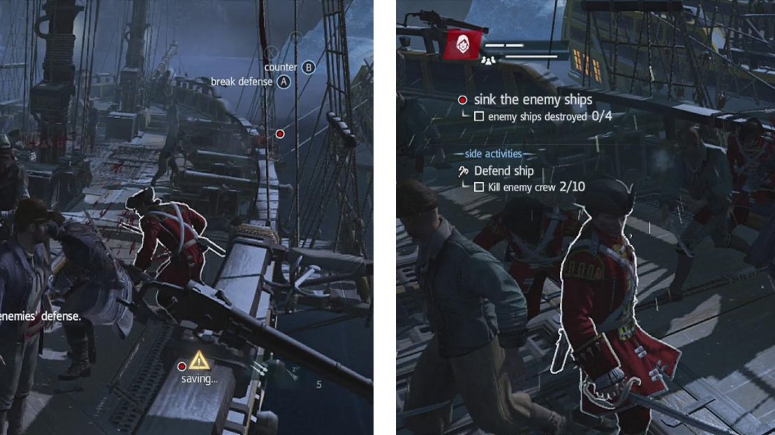 When you see the red icon (left) a counter move is possible. Highlight another enemy whilst an executiona animation is happening (right) to start a kill streak.