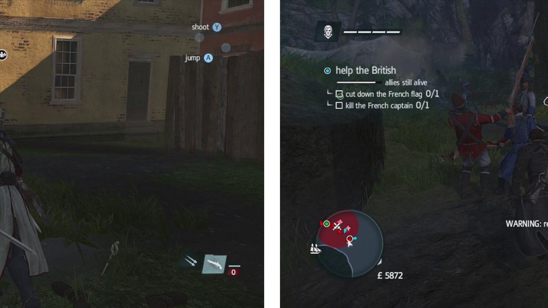 An example of a Save Citizen event (left) and of a Frontier Clash (right).