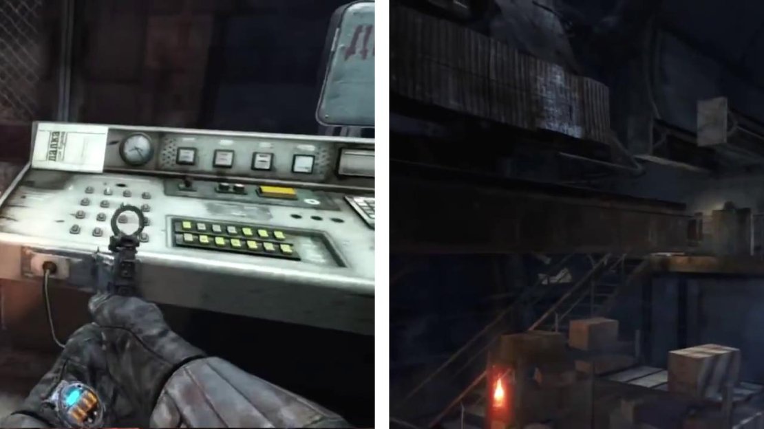 You’ll find a Diary Note (left) on the second floor of the first building. Afterwards, make your way up the stairs (right).