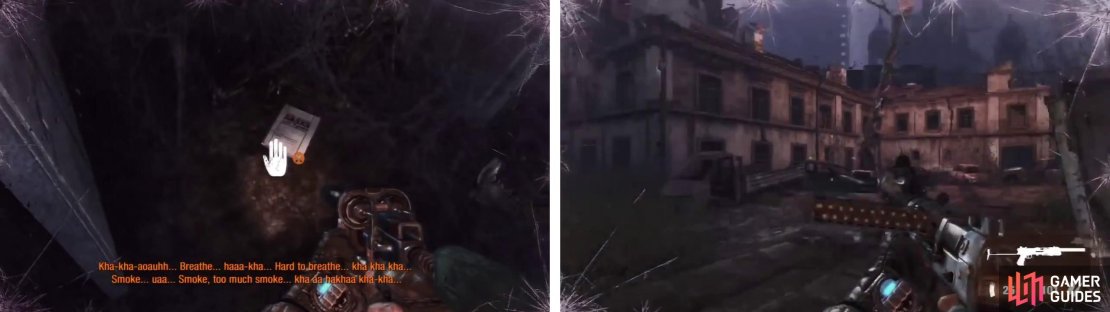 After the scene in the cockpit, grab the Diary page (left) and then exit the plane.