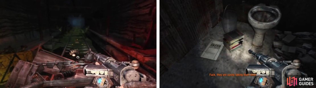 Continue down the tunnel and keep an eye out for a tunnel on the right containing a Diary Page (right).