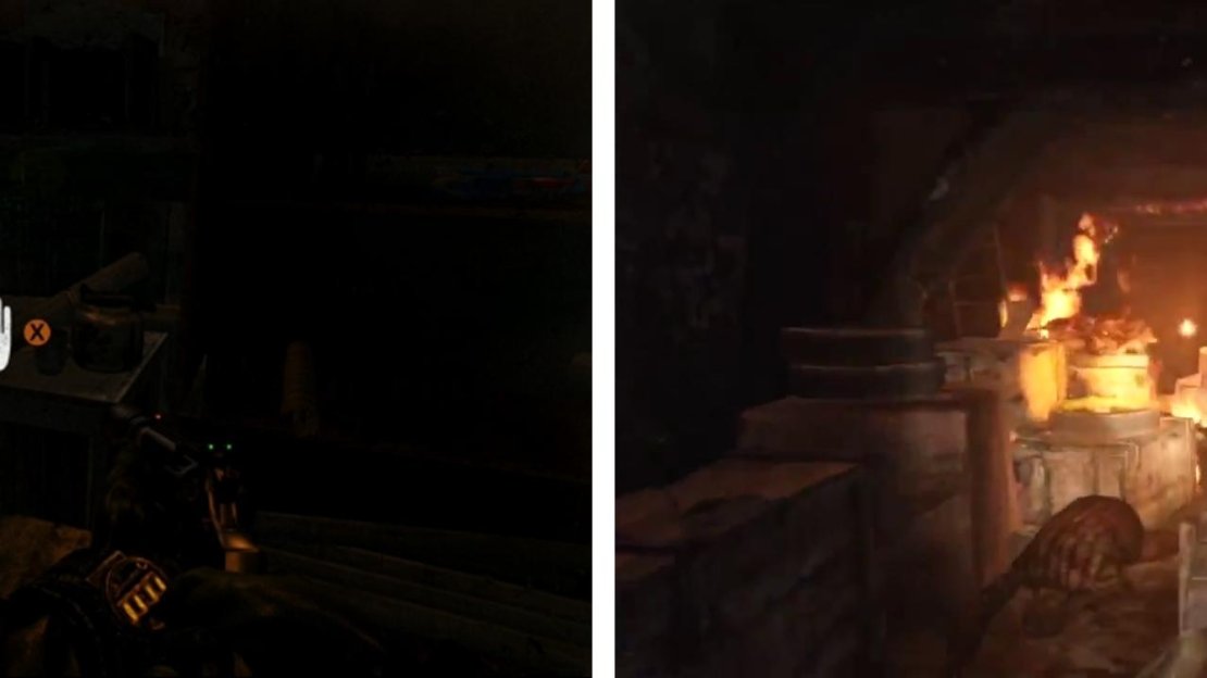 Grab the Diary Note from the upstairs traincar (left) and then continue through the inferno.