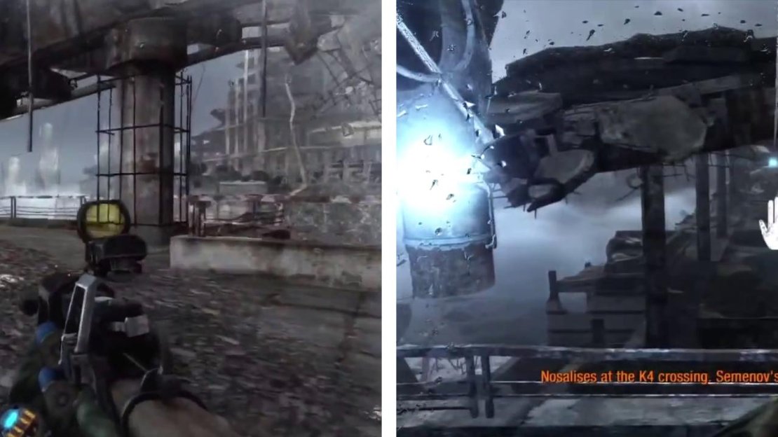 Run over and use the flying fox (right) to swing down to the next area.