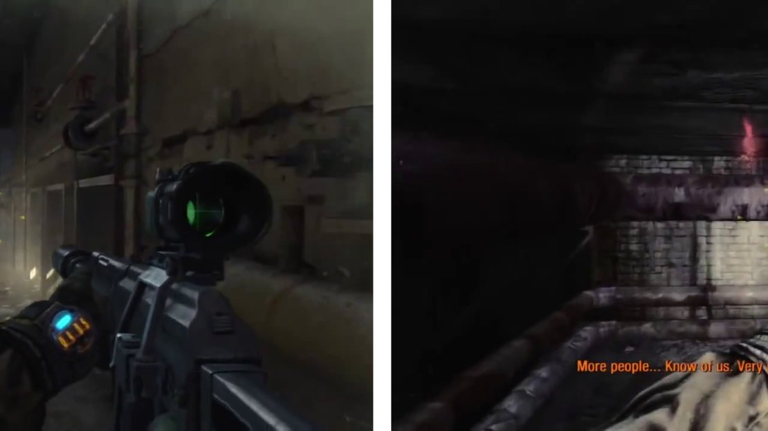 Fortunately, our friend will highlight enemies for us intermittently as we move through the depot.