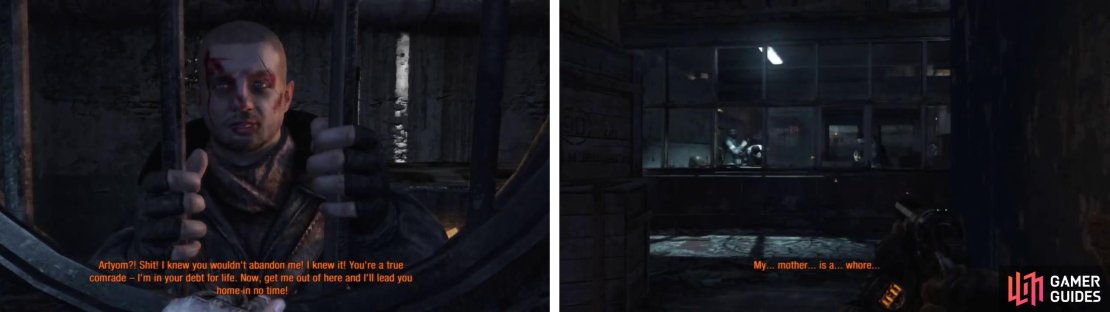 After the intro, drop into the first area and watch the scene for a morality point before sneaking in.