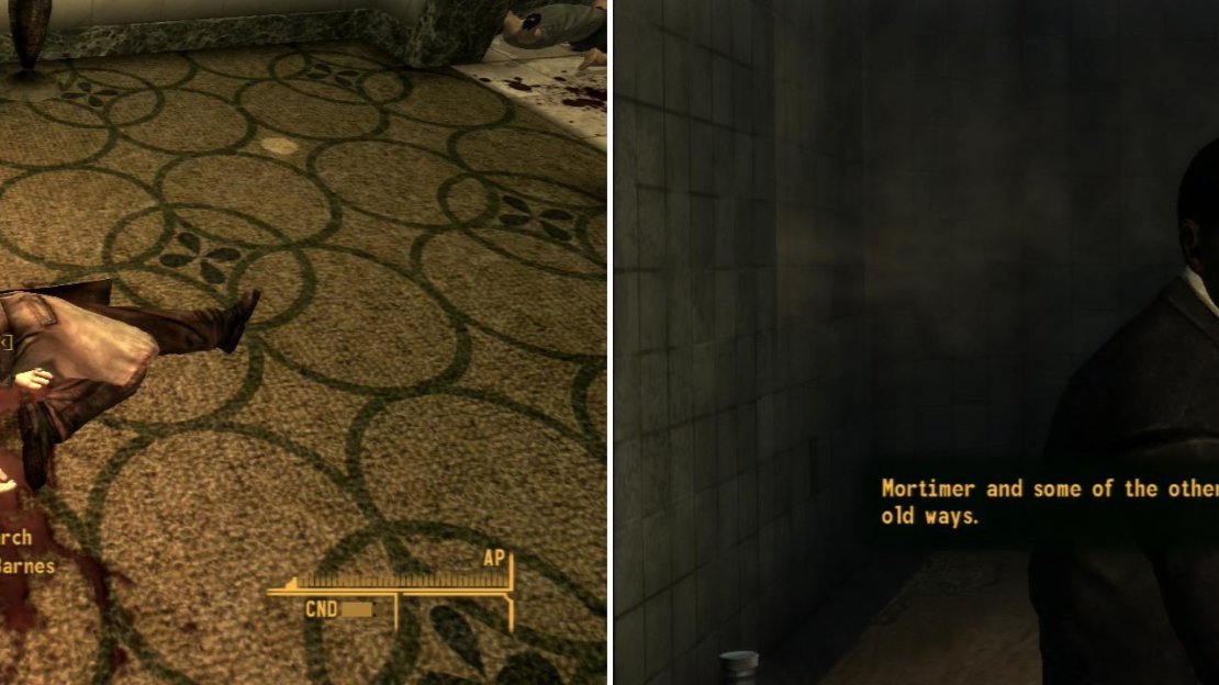 If you go to meet with the investigator, you’ll find that you’re not the first person to pay him a visit (left). Meet the investigator’s contact within the White Glove Society and he’ll reveal Mortimer’s plot (right).