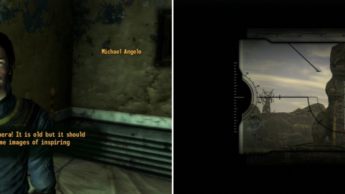 Diagnose Michael Angelo’s agoraphobia and he’ll come up with a compromise solution (left). To spark his waning inspiration, go photograph landmarks across the Mojave (right).