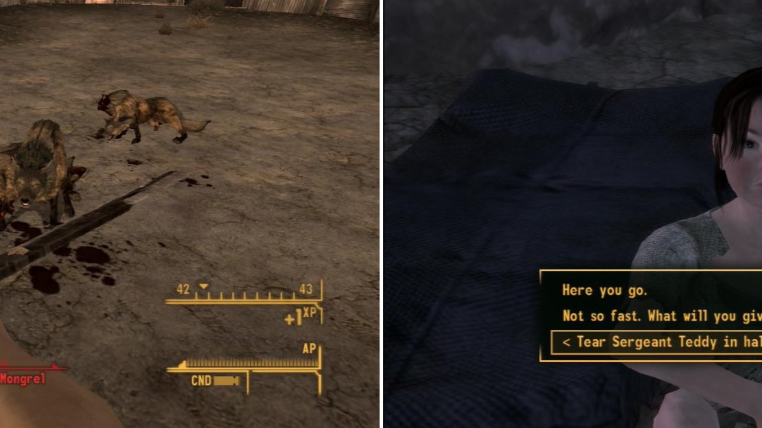 One of the ways you can recover Sergeant Teddy is by fighting several of Antony’s hounds (left). You can then give Sergeant Teddy back to Melody, or prepare her for some harsh Legion treatment (right).