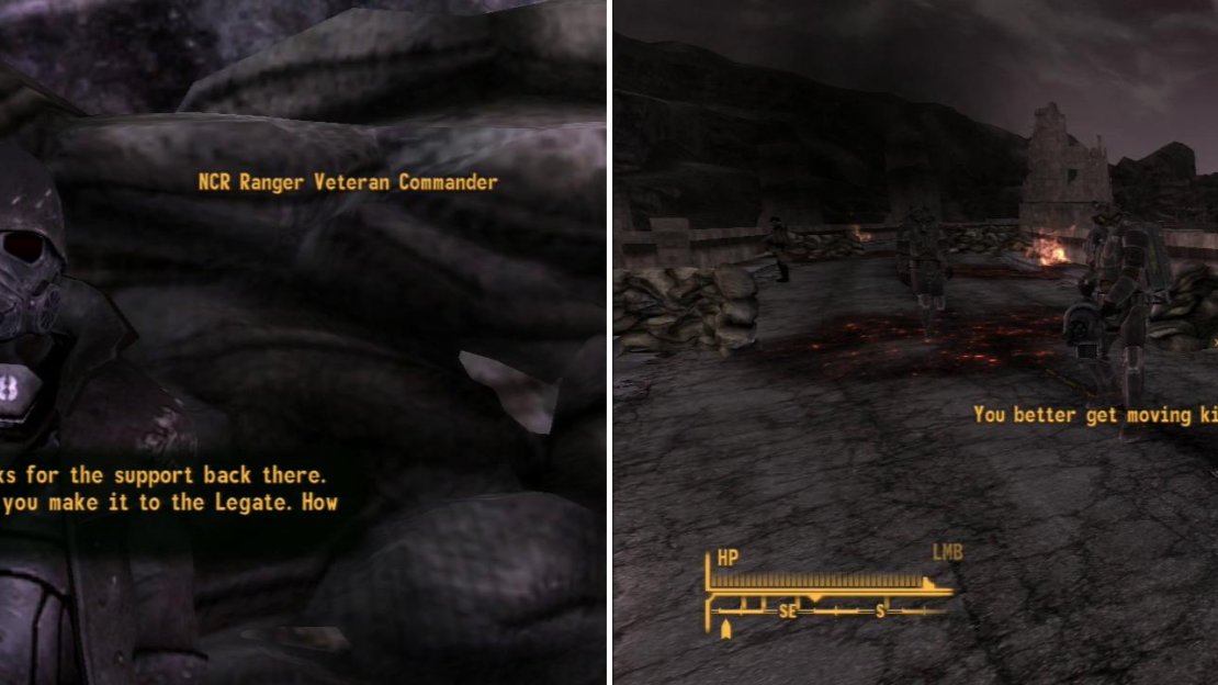After you pass through the checkpoint in the middle of the dam, assign the rangers beyond as you see fit (left) then, if you complete the quest For Auld Lang Syne, you’ll be further reinforced by the remnants (right).