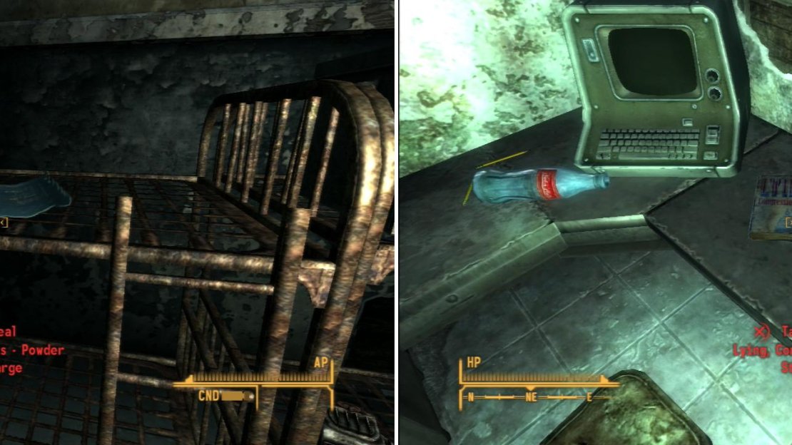 In Cell Block B you can find the Schematic - Powder Charge (left). Be sure to grab a copy of Lying, Congressional Style from a desk in the NCRCF Administration building (right).