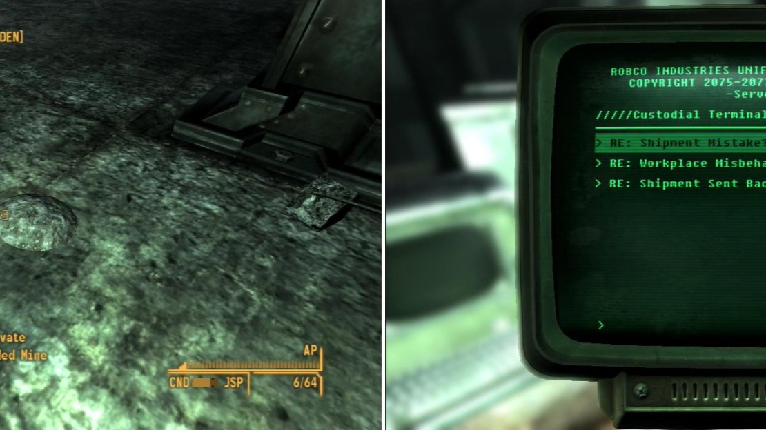 After Harland is gone (one way or another) make your way through he room he booby-trapped (left). Find a Terminal which provides the information Davison desires (right).
