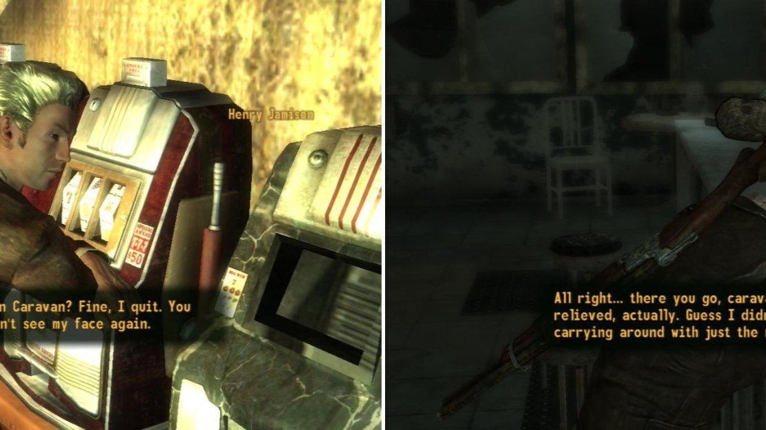 Convince Henry Jamison to quit the Crimson Caravan Company (left) then get Cass to sign over Cassidy Caravans (right).