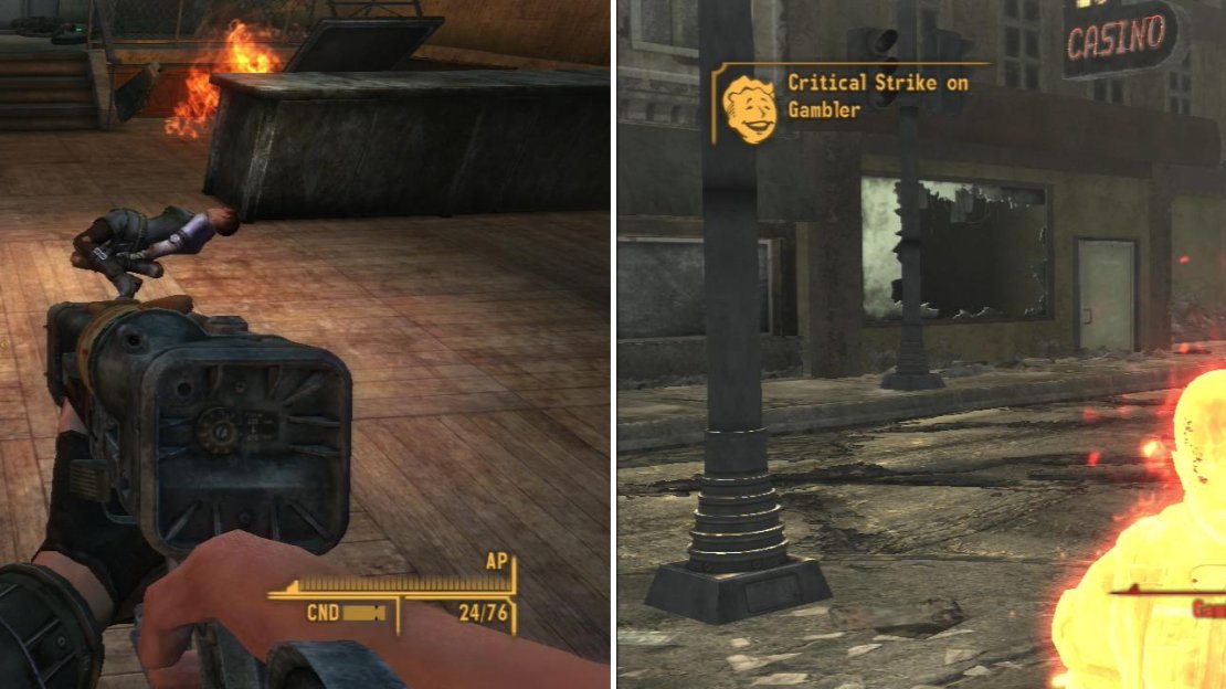 If you let the fourth customer inside the store without searching him, the results will be disasterous for the Van Graffs (left). Follow company policy and you’ll have to end up putting him down (right).