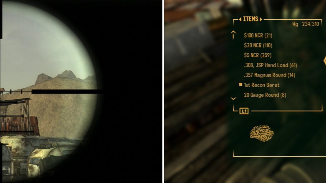 Violet and her mutts are easy enough to snipe with Ratslayer (left). Be sure to grab Violetta’s Brain, as it may come in handy later (right).