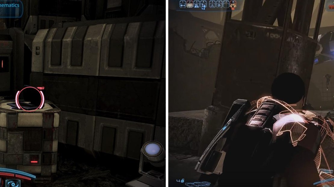 The Turret Control Schematics are for a Citadel side mission which you will unlock later (left). Look for the dropships as you protect Victus and rain down hell (right).
