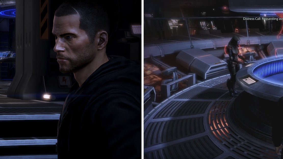 As long as she never died from an imported Mass Effect 2 save, Tali makes a welcome return to the team (left). You can use the War Terminal to unlock new missions (right).