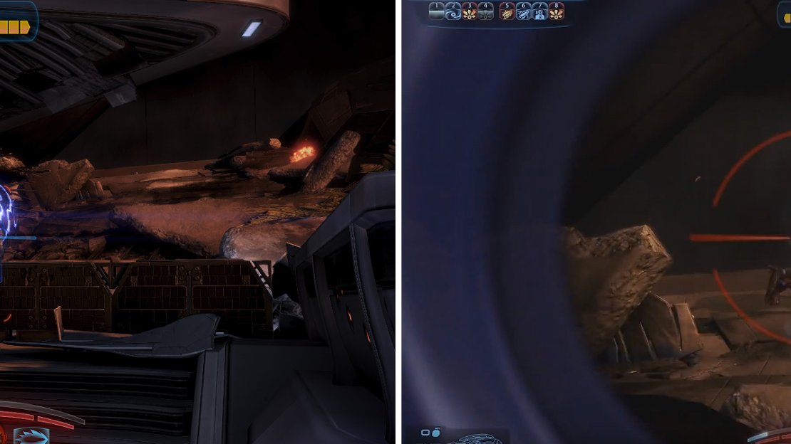 Another strategically placed Missile Launcher can be used to blow the Banshee sky high (left). Watch out for the Ravager on high ground (right).