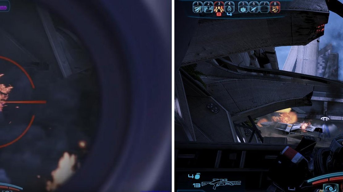 Get your weapons ready for entering the Sanctuary because Cerberus have a nasty surprise of two Phantoms (right) to greet you on arrival.