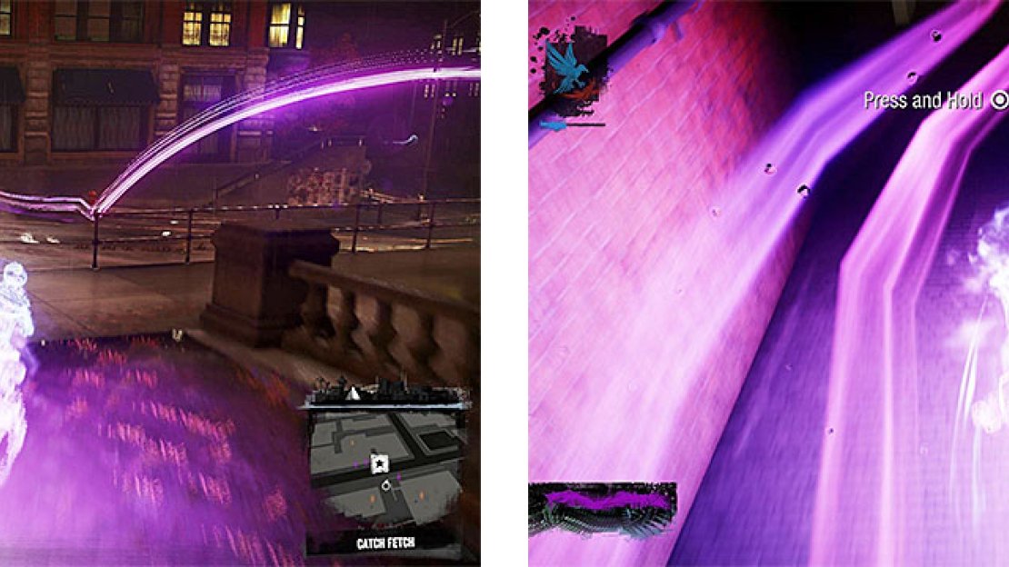 Delsin has gained a new power, Neon, and can now keep up with the Conduit from before.