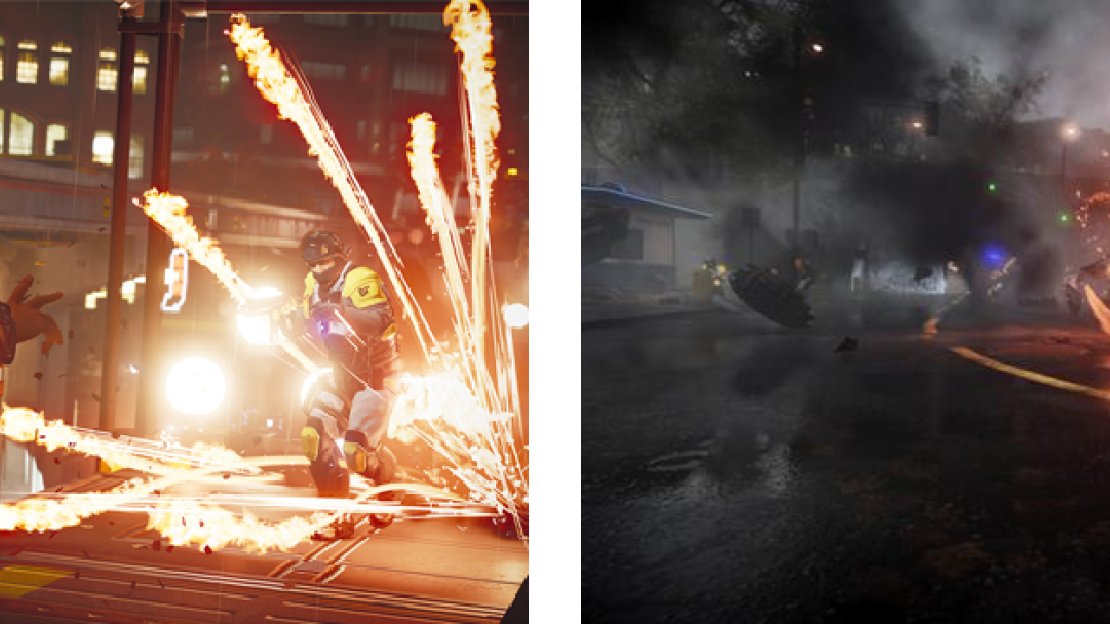 Smoke’s Sulfur Bomb on the left and Cinder Missile on the right.