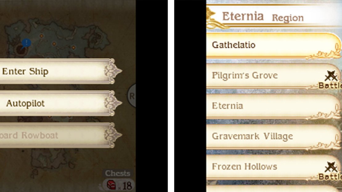 Tap the Rubadub icon along the left of the bottom screen to access this menu.
