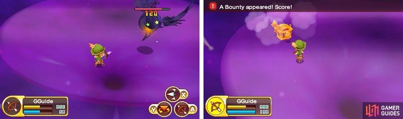 Clear the arena of monsters first before concentrating on Bigbeak.