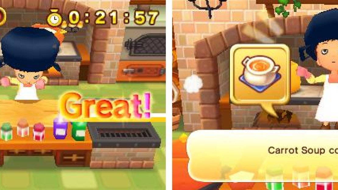 Seeing “Great!” is a sign you’re cooking well and your stats are good.