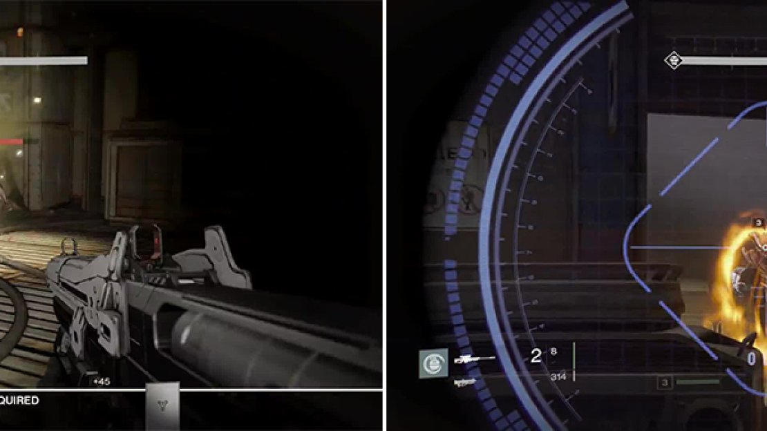 Thralls (left) will rush you and do a fair amount of melee damage. You can throw a grenade into the pile of them. Gotra (right) can be taken down with either headshots or your Super Charge.