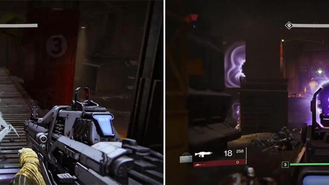 Stealth Vandals (left) are fast and very powerful. They are hard to see because of their cloak. Servitors (right) can heal nearby Fallen but their weak spot is the eye in the middle.
