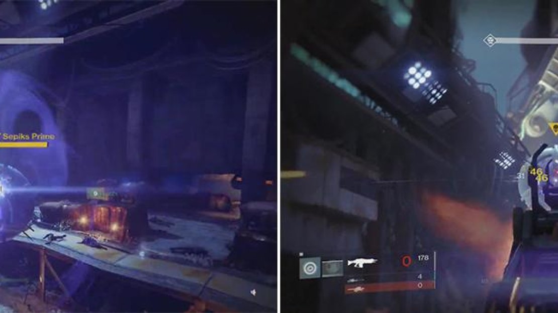 Once Sepiks Prime’s shields are down, unleash with Specials (left). As with all Servitors, shooting the eye offers critical damage (right).