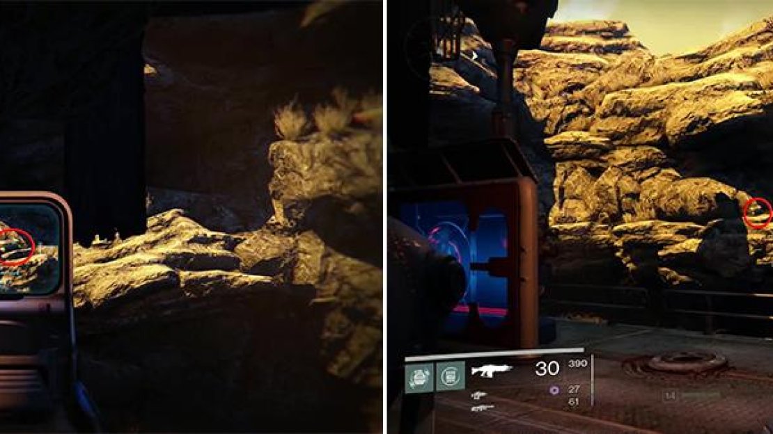 Look for the chest on the ledge here. Go to higher ground to be able to jump over to it.