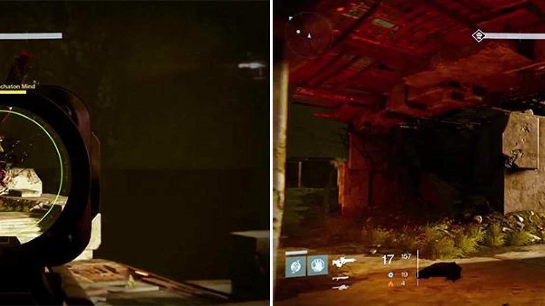 In the final section, you will fight three Ultra Minotaurs that each have a large pool of HP. Stand under this ramp (right) for protection.