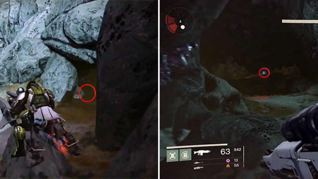 When you reach this camp, take a right into the cave. Inside is the ghost.