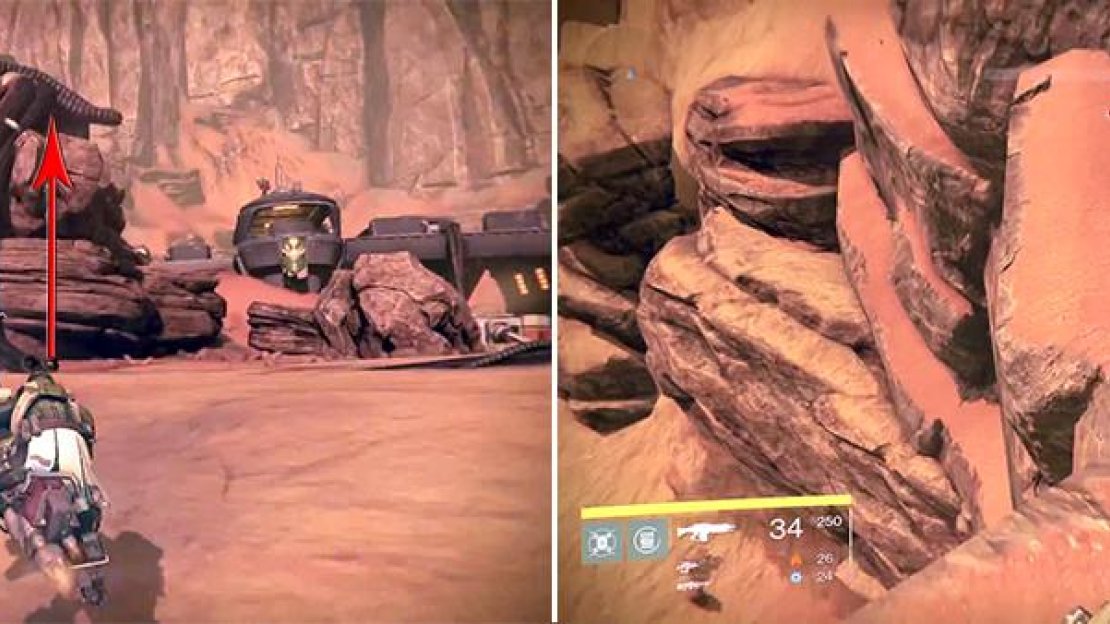 Jump all the way up here (left). Then head into this alcove to see the ghost.