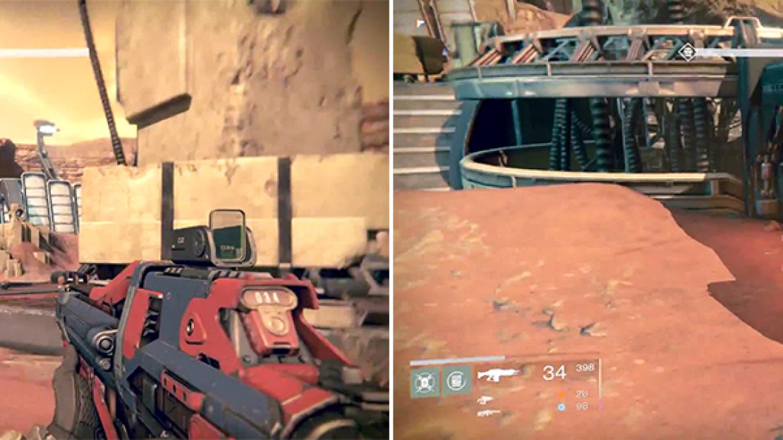 Run around this building and on the ground just inside is the ghost.