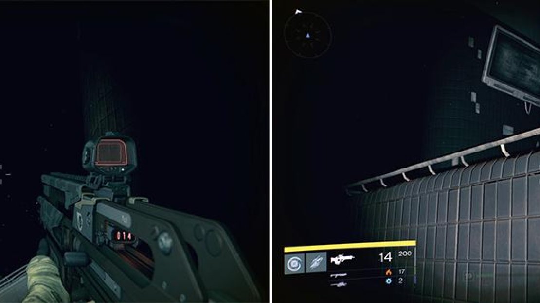 Look for the TV Monitor as you run through. There are two but if the ghost is there, you will see its blue light. Jump up there to find the ghost on top.