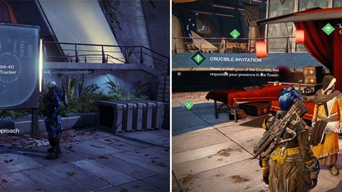 The Bounty Tracker (left) lets you access and turn in bounties you have collected. The Cryptarch (right) deciphers any engrams you find.