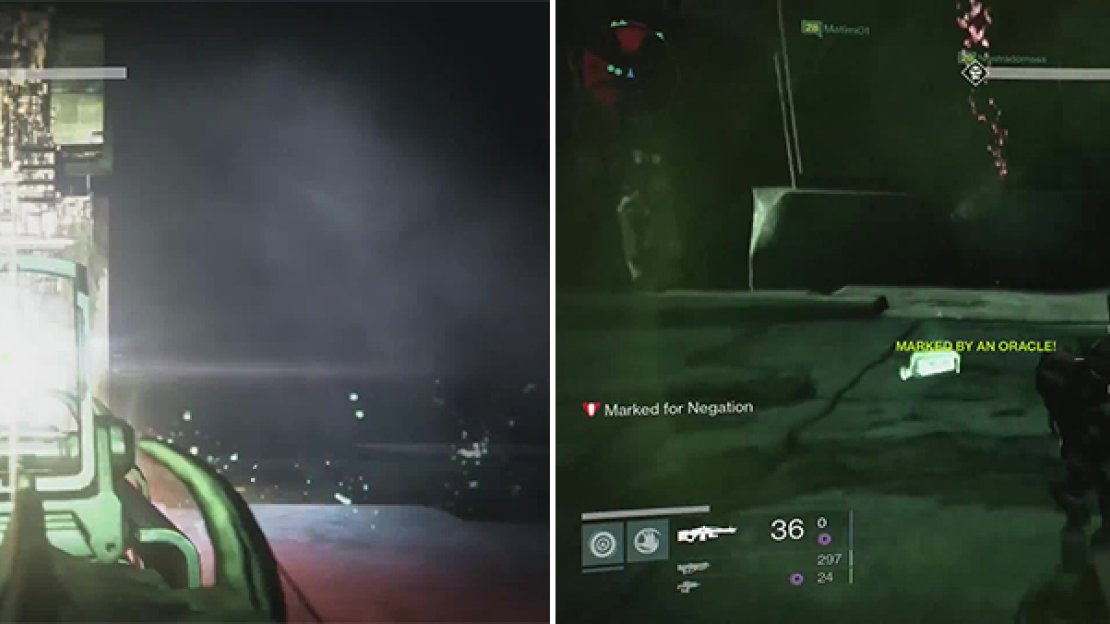 The Oracles (left) must be shot immediately or your team will be marked (right) and they will have to be cleansed.