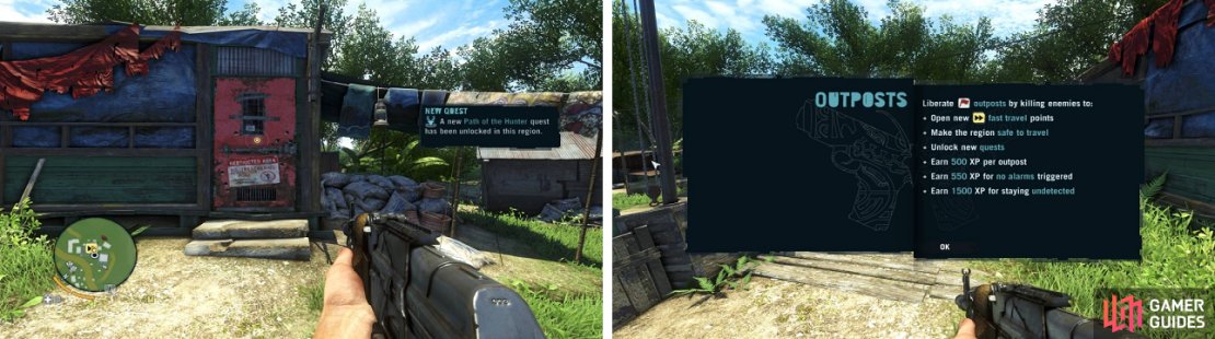 Once you take out all the enemies, you&rsquo;ll be able to use the outpost as a safehouse. Taking outposts allows you do some side missions and even open up a fast travel spot.