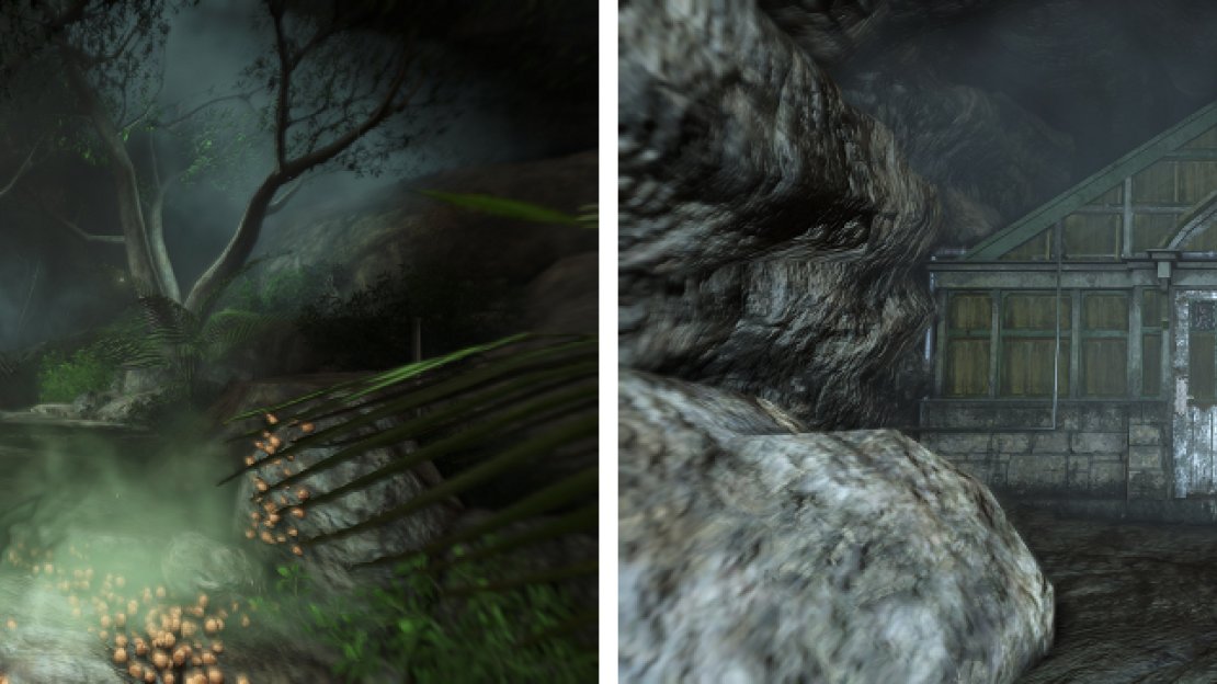 You will encounter plenty of hallucinations during this mission, like going through a jungle and even coming to some house.