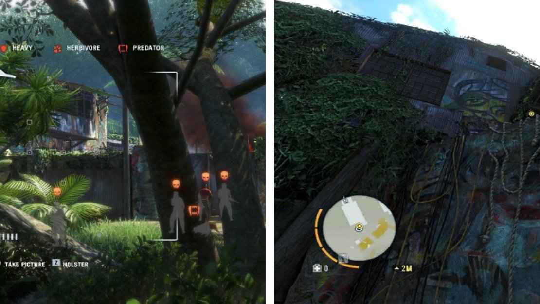 To get into the compound, find the rope on the side that will allow you to climb inside.
