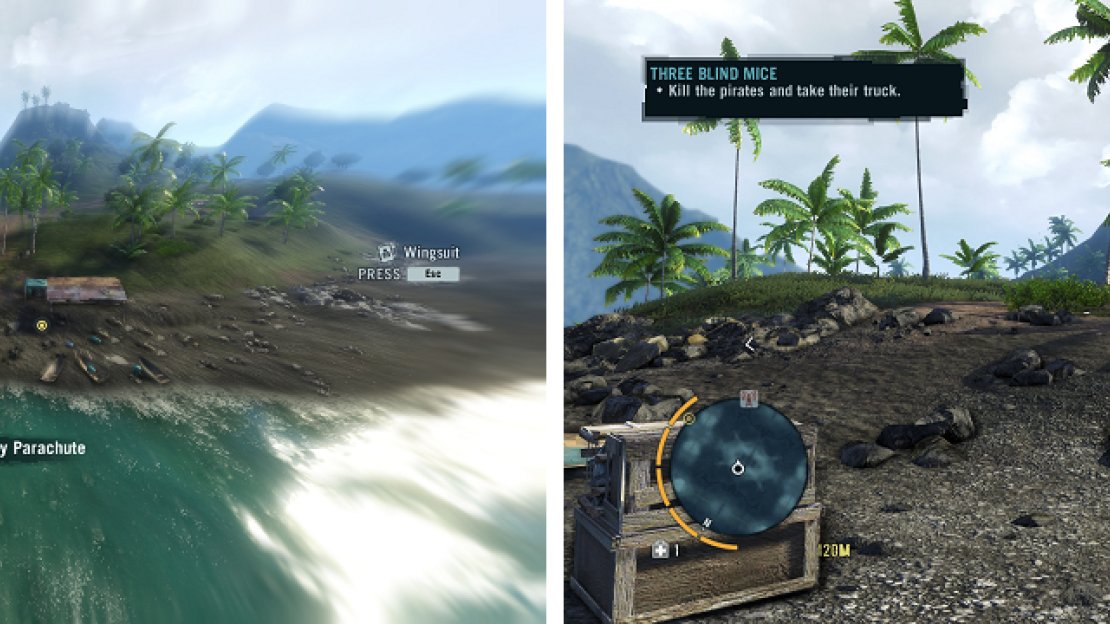 After landing on the southern island, your first task will be to steal a truck from some pirates.