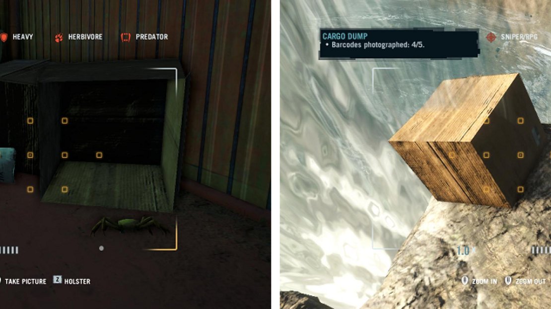 The locations of the third (left) and fifth packages (right).